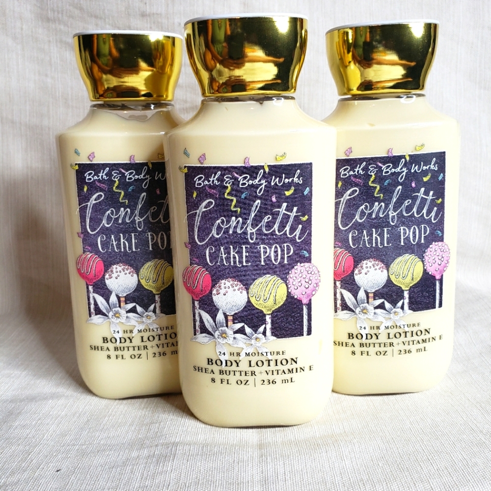 BBW CONFETTI CAKE POP LOTIONS X3 - DISCONTINUED